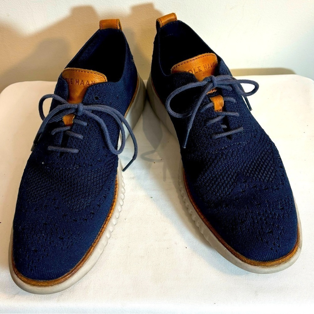 COLE HAAN Sz 7 Oxford Zero Grand Fabric Upper Lace Up Brogues Rubber Soles